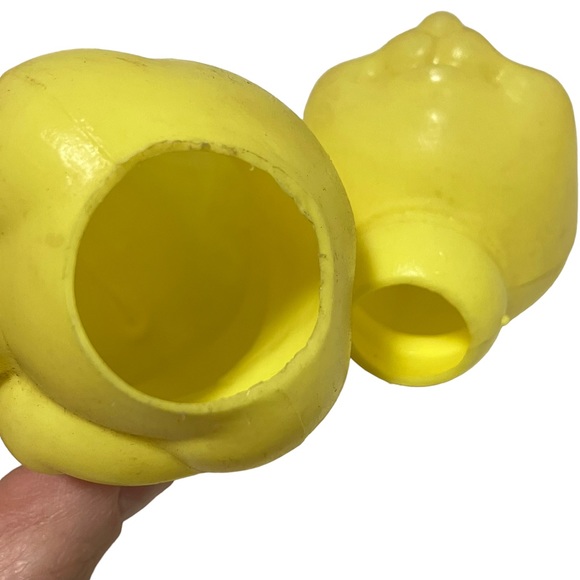 Vintage Easter Bunny Soft Plastic Blow Mold Candy Container Lot of 2 - Picture 7 of 8